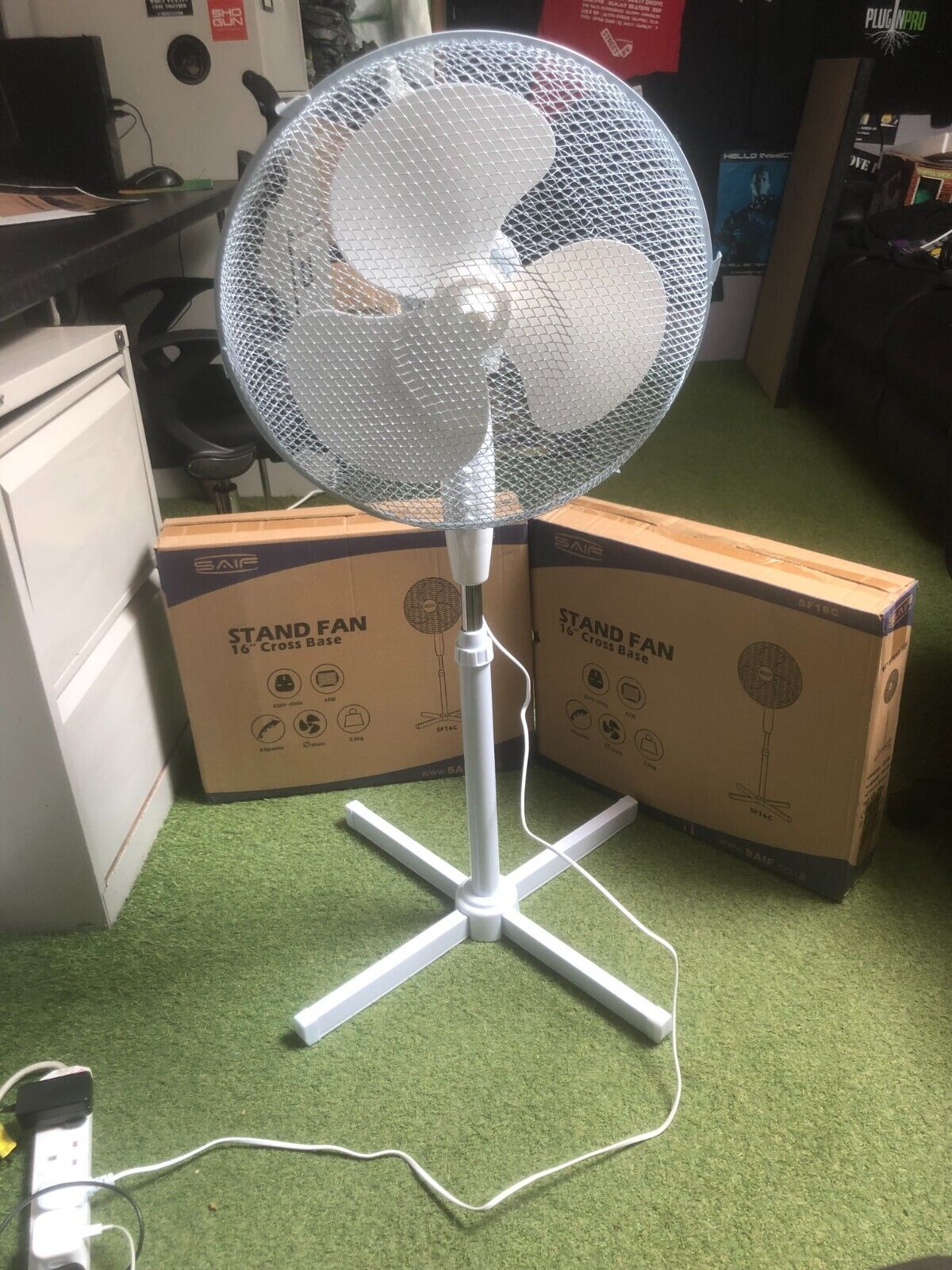 new 16" stand fan